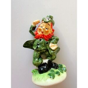Vintage Lefton Irish Leprechaun Handpainted In Japan 4" Tall